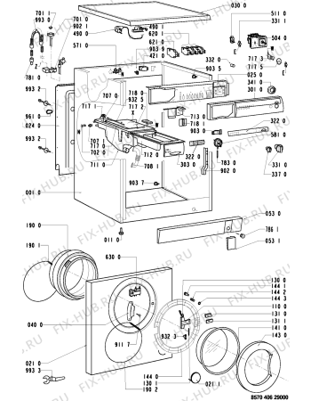 Схема №2 AWM 406 с изображением Вноска для стиральной машины Whirlpool 481945919532