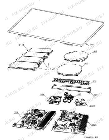 Схема №1 HDP54106XB IC3 с изображением Поверхность для плиты (духовки) Aeg 140032562013