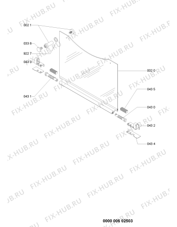 Схема №2 AKS 343/IX с изображением Затычка для электропечи Whirlpool 480121103947
