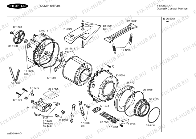 Схема №3 OCM7110TR Eurowasher PRF с изображением Таблица программ для стиральной машины Bosch 00523950
