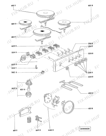 Схема №2 SMC 4610 WS с изображением Микропереключатель для холодильника Whirlpool 481927328409