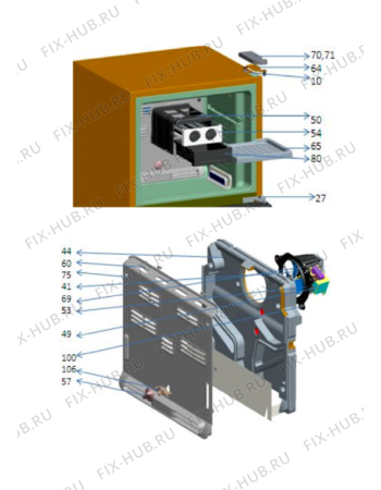 Схема №4 WTM 450 R SS с изображением Уплотнение для холодильника Whirlpool 482000094351