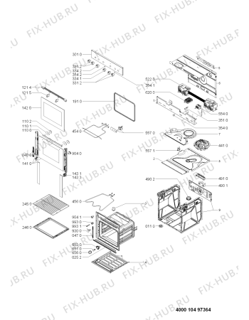 Схема №1 ESN 6261/IN с изображением Тэн для плиты (духовки) Whirlpool 481010452606