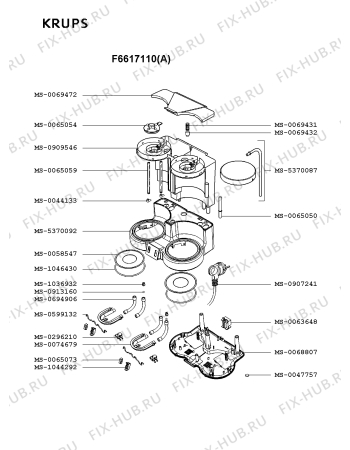 Схема №2 F4644210(A) с изображением Контейнер для кофеварки (кофемашины) Krups MS-0909546