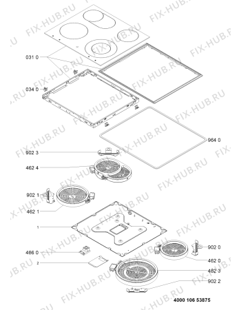 Схема №1 AKL 703 IX с изображением Поверхность для плиты (духовки) Whirlpool 481010632326