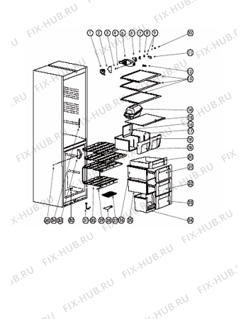 Схема №2 SB200 (F044123) с изображением Дверка для холодильника Indesit C00853217