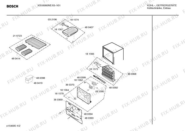 Схема №2 KSU6460NE с изображением Поднос для холодильника Bosch 00216731