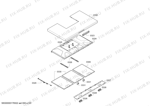 Взрыв-схема вытяжки Siemens LC97BA552 Siemens - Схема узла 03