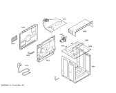 Схема №4 HBN41S350E Horno bosch indep.multif.inox.c/minutero с изображением Передняя часть корпуса для плиты (духовки) Bosch 00446334