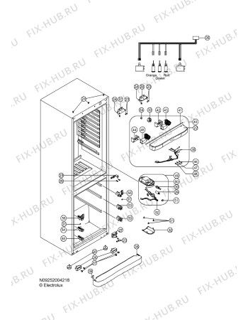 Взрыв-схема холодильника Zanussi ZRB334WO - Схема узла Housing 001