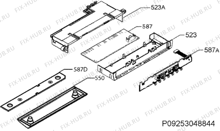 Схема №3 S54000KMW0 с изображением Блок управления для холодильной камеры Aeg 973925052252005