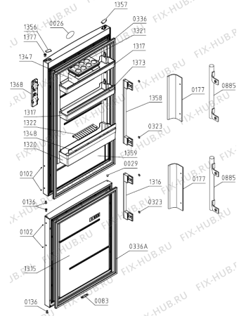 Взрыв-схема холодильника Gorenje N6W2MW (731475, HZF3369H) - Схема узла 03