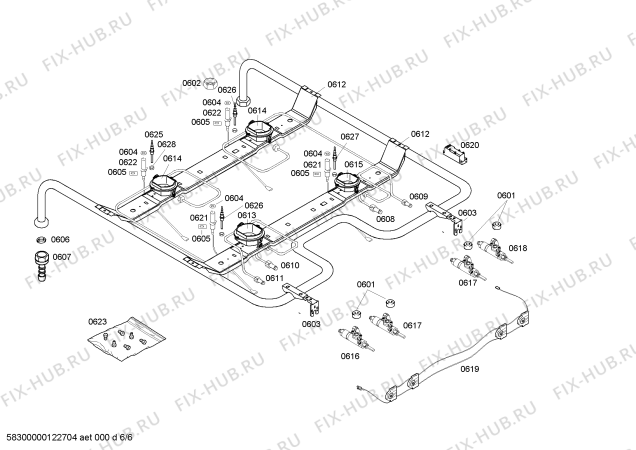 Схема №5 CH26820 с изображением Направляющая для плиты (духовки) Bosch 00426653