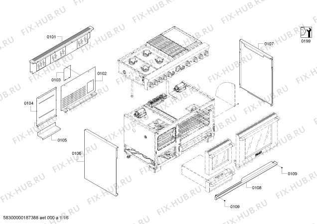 Схема №11 PRD48NCSGC с изображением Толкатель для плиты (духовки) Bosch 00707353