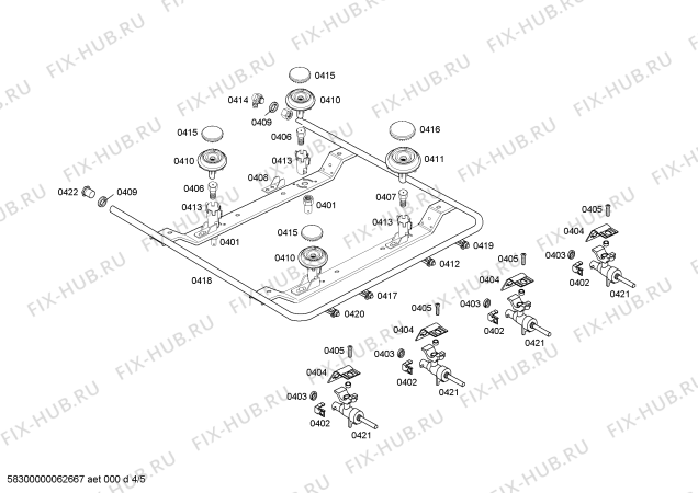 Схема №3 HSF13K11ED PKE I BCO GE BIV с изображением Решетка для гриля для плиты (духовки) Bosch 00449752