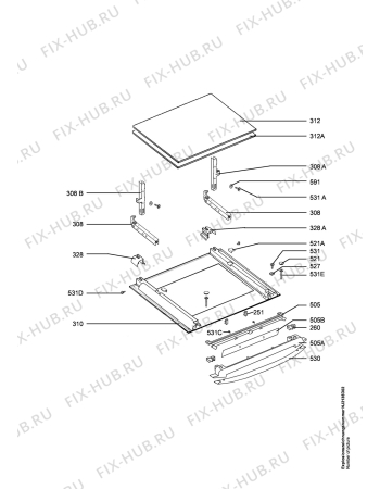 Взрыв-схема плиты (духовки) Juno Electrolux JEB65601E - Схема узла Door 003