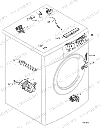 Взрыв-схема стиральной машины Aeg Electrolux L65845 - Схема узла Electrical equipment 268