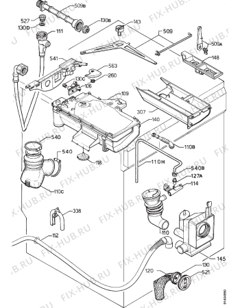 Взрыв-схема стиральной машины Zanussi FJ1034 - Схема узла Hydraulic System 272