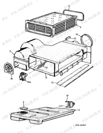 Взрыв-схема стиральной машины Zanussi Z77.38 - Схема узла Dryer equipment