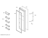 Схема №3 K3990X7GB с изображением Дверь для холодильной камеры Bosch 00711060