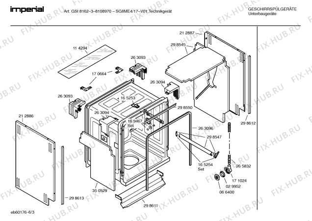 Взрыв-схема посудомоечной машины Imperial SGIIME4 Art.GSI 81623 - Схема узла 03