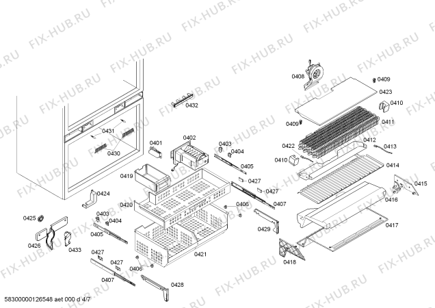 Схема №5 S36IT70NNP с изображением Стеклопанель для холодильника Siemens 00665826