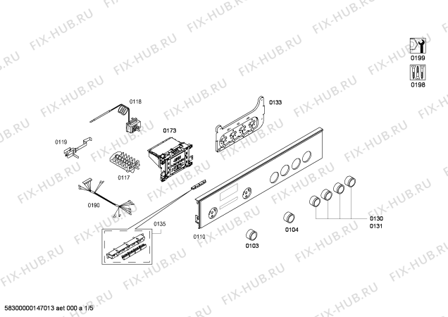 Схема №2 3HE505BP с изображением Ручка выбора программ для плиты (духовки) Bosch 00615763