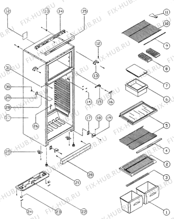 Схема №2 RG2450TR (F017853) с изображением Запчасть для холодильной камеры Indesit C00174564