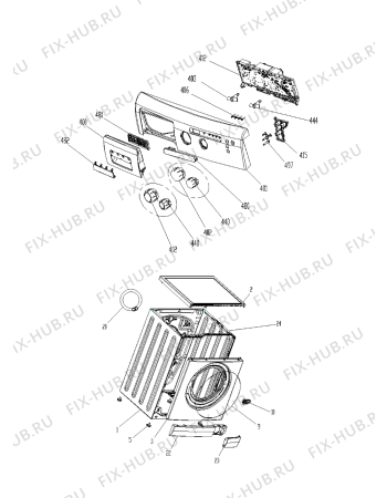 Схема №3 FLG 5109 с изображением Обшивка для стиралки Whirlpool 480111103579