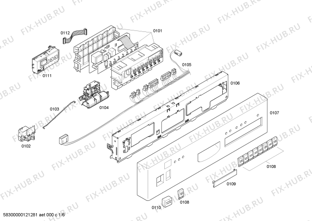 Схема №3 SHI66A05UC Bosch с изображением Кнопка для посудомойки Bosch 00418451