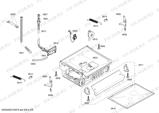 Взрыв-схема посудомоечной машины Bosch SGS45E12TR - Схема узла 05