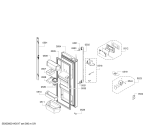 Схема №6 B26FT70SNS с изображением Дверь морозильной камеры для холодильника Bosch 00715097