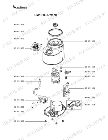 Схема №2 LM181D27/M70 с изображением Тумблер для электроблендера Moulinex MS-651464