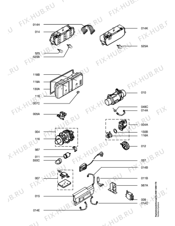 Взрыв-схема посудомоечной машины Electrolux ESI662-WE - Схема узла Electrical equipment 268