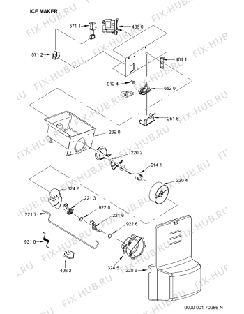 Схема №8 AS2023GIMM с изображением Сенсорная панель для холодильника Whirlpool 481245229027