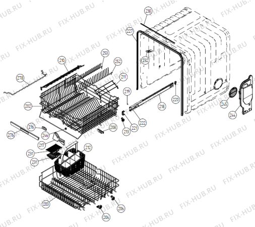 Взрыв-схема посудомоечной машины Gorenje Prof Dish DW20 NO   -Titanium (180118, DW20.C) - Схема узла 02