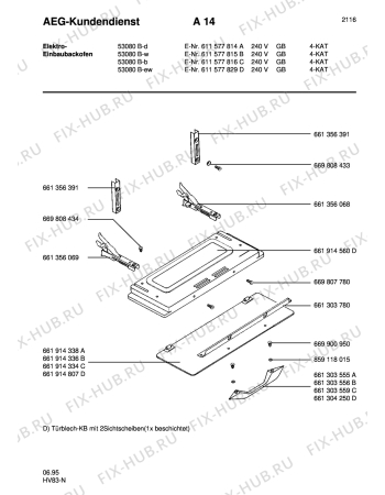 Взрыв-схема плиты (духовки) Aeg COMP. 53080B-B GB - Схема узла Section3