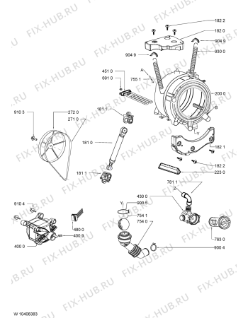 Схема №2 AWO/D 8411 с изображением Модуль (плата) для стиралки Whirlpool 481074291736