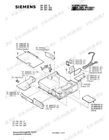 Взрыв-схема видеотехники Siemens FM391761 - Схема узла 08