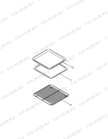 Взрыв-схема плиты (духовки) Aeg Electrolux 5105V-W - Схема узла Accessories