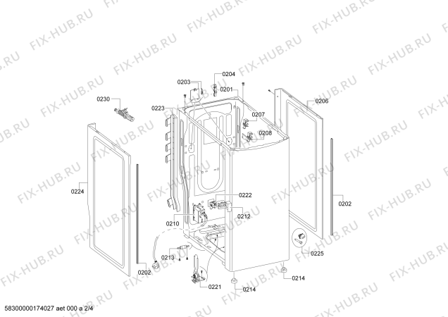 Схема №1 WP09R152HK с изображением Вкладыш для стиральной машины Siemens 00618879