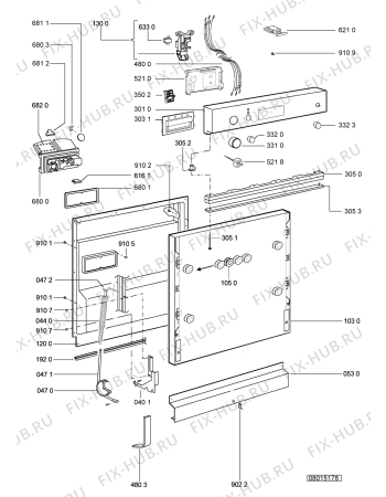 Схема №2 ADG 6570 WH с изображением Обшивка для посудомоечной машины Whirlpool 480140100892