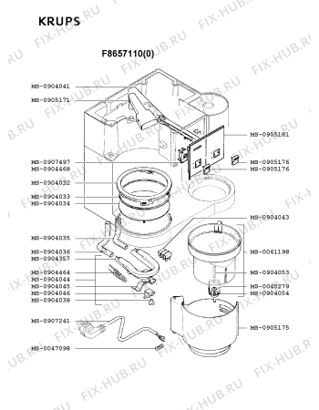 Схема №3 F8657110(0) с изображением Электропредохранитель для электрокофемашины Krups MS-0904464