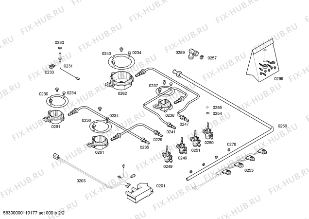 Взрыв-схема плиты (духовки) Bosch PCD655CBR - Схема узла 02