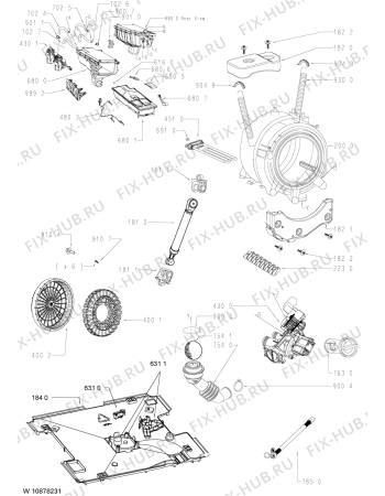 Схема №2 FSCR 10433 с изображением Труба для стиралки Whirlpool 481010823892