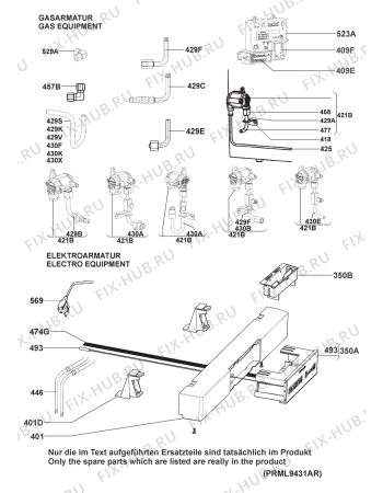 Взрыв-схема холодильника Dometic RML9435 - Схема узла Armature/fitting