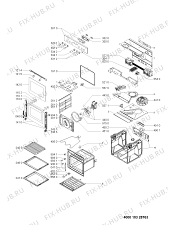 Схема №1 PCCI 502160 W с изображением Дверца для плиты (духовки) Whirlpool 480121104101