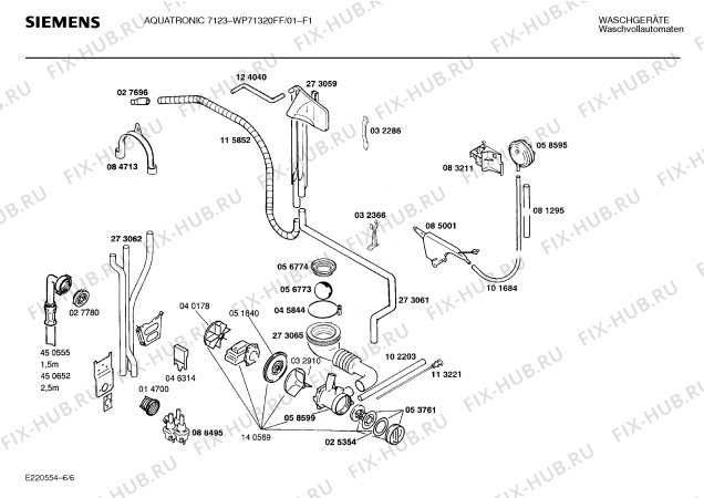 Взрыв-схема стиральной машины Siemens WP71230FF, AQUATRONIC 7123 - Схема узла 06