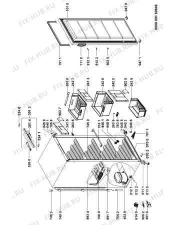 Схема №1 MSGN 213 A с изображением Вноска для холодильника Whirlpool 481246049756