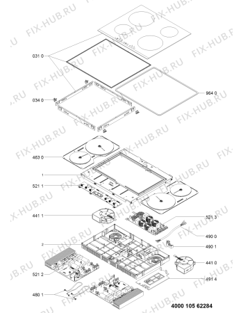 Схема №1 ETI1640IN1 (F091876) с изображением Поверхность для плиты (духовки) Indesit C00325246